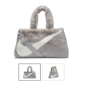 NWT Nike Faux Fur Tote Bag Grey